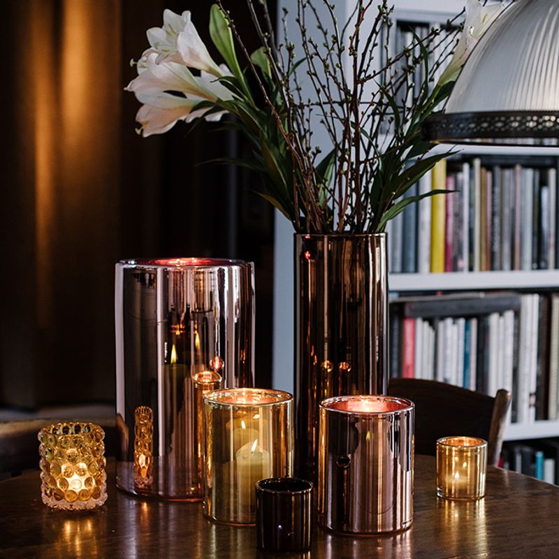 Hurricane Lamp Boule Amber