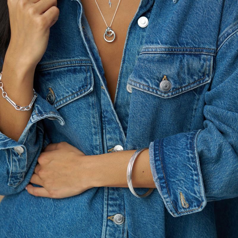 40045 Metal Lightning Charm Necklace 