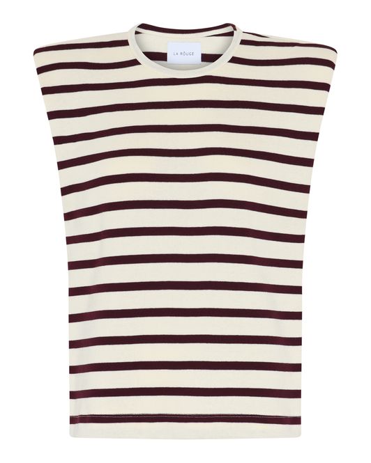 Hovedbilde Claudia Top - Offwhite Wine Stripe
