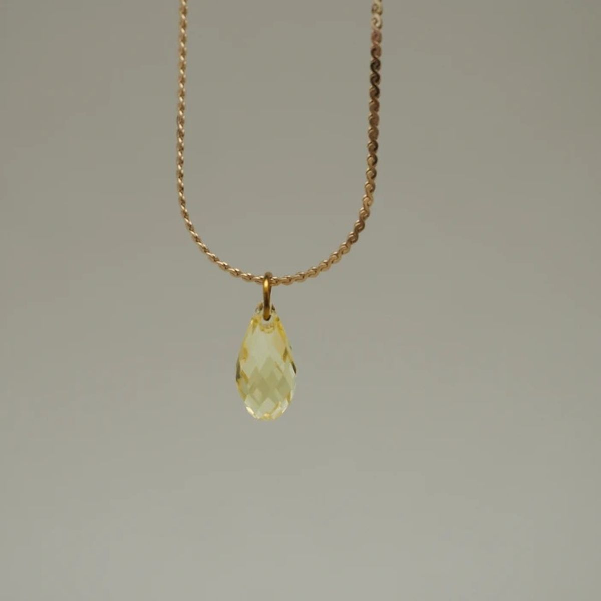 Dainty Autumn Haze Crystal Drop Necklace