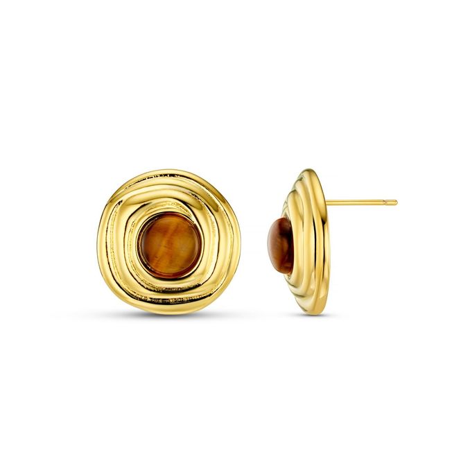 Hovedbilde 40493 Spiral & Tigers eye Stud Earrings