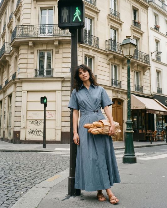 Hovedbilde Pia S/S Dress - Dusky Blue