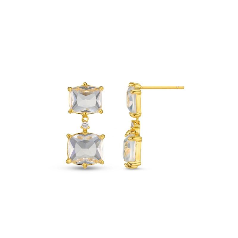 40844 Crystal Double Drop Earrings