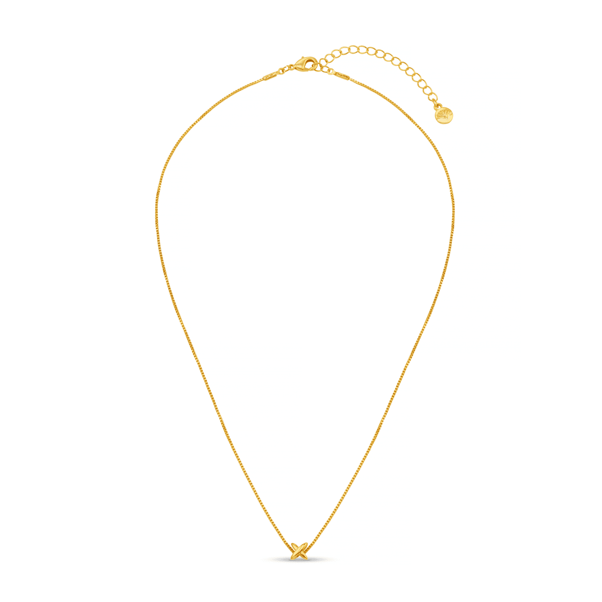 29350 Mini Knot Fine Collar Necklace - Pale Gold