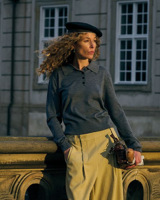 Hovedbilde Merlin L/S Poloshirt - Grey Melange